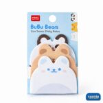 Four packs of Zoo Series Sticky Notes featuring Koko Puppies, BuBu Bears, Kiki Kittens, and BiBi Bunnies on a desk. - view 3