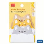 Four packs of Zoo Series Sticky Notes featuring Koko Puppies, BuBu Bears, Kiki Kittens, and BiBi Bunnies on a desk. - view 4